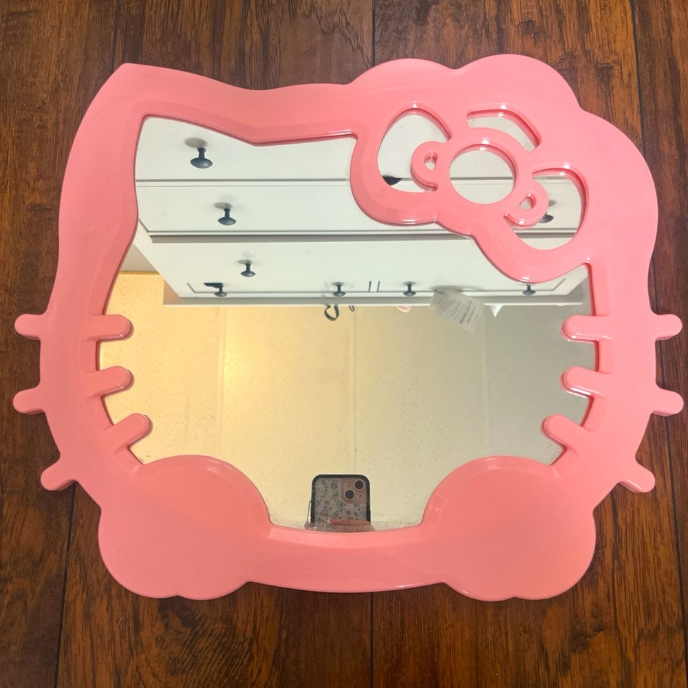 Pink Hello Kitty Mirror 15”x15”